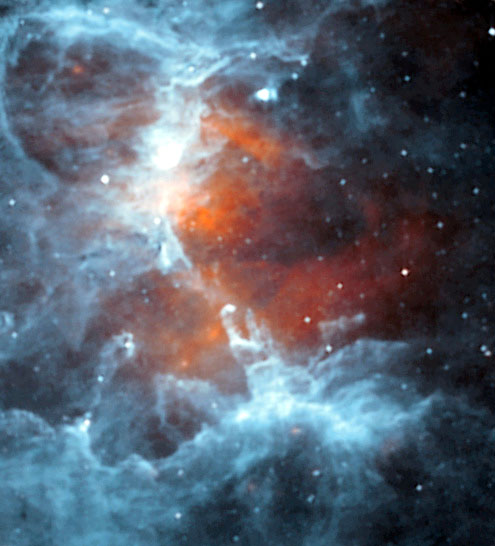 ISOCAM picture of M16, the Eagle nebula