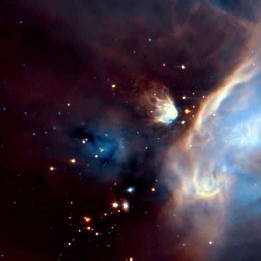 ISOCAM picture of the rho Ophiuchi cloud